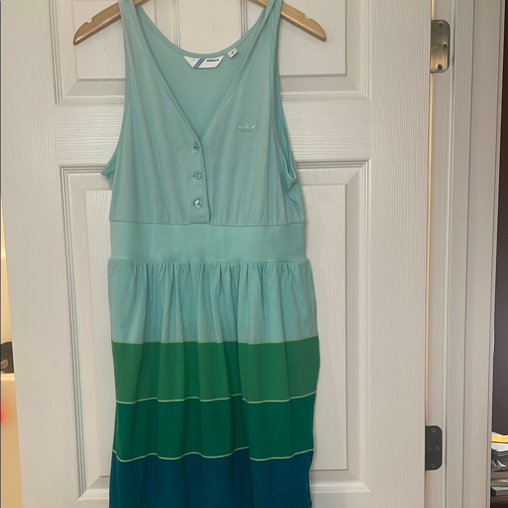adidas Women's Gradient Dress - Blue and Green